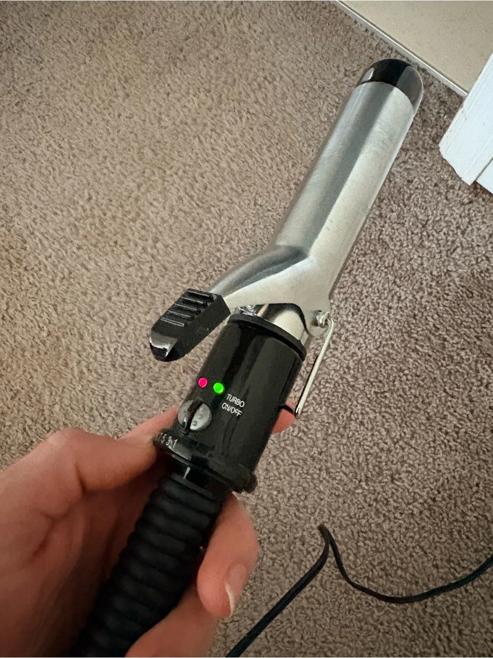 Conair Silver/Black Curling Iron - Women Hair Tools